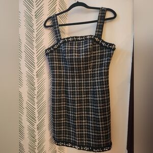 Elie Tahari Embellished Tweed Dress